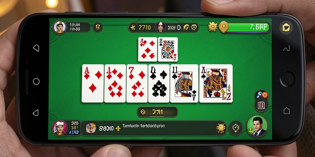 Screenshot gameplay Domino 77RP yang seru dan interaktif.