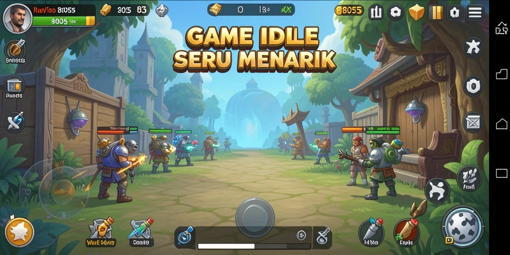 Tampilan gameplay seru dan menarik dari game Idle 8055.