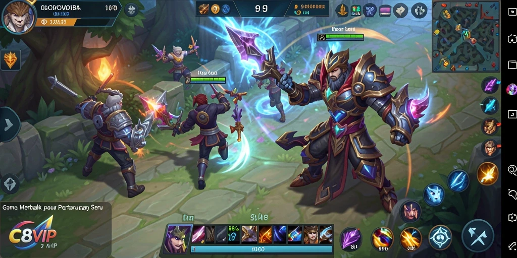 Tampilan mendebarkan dalam gameplay C8VIP yang penuh strategi.