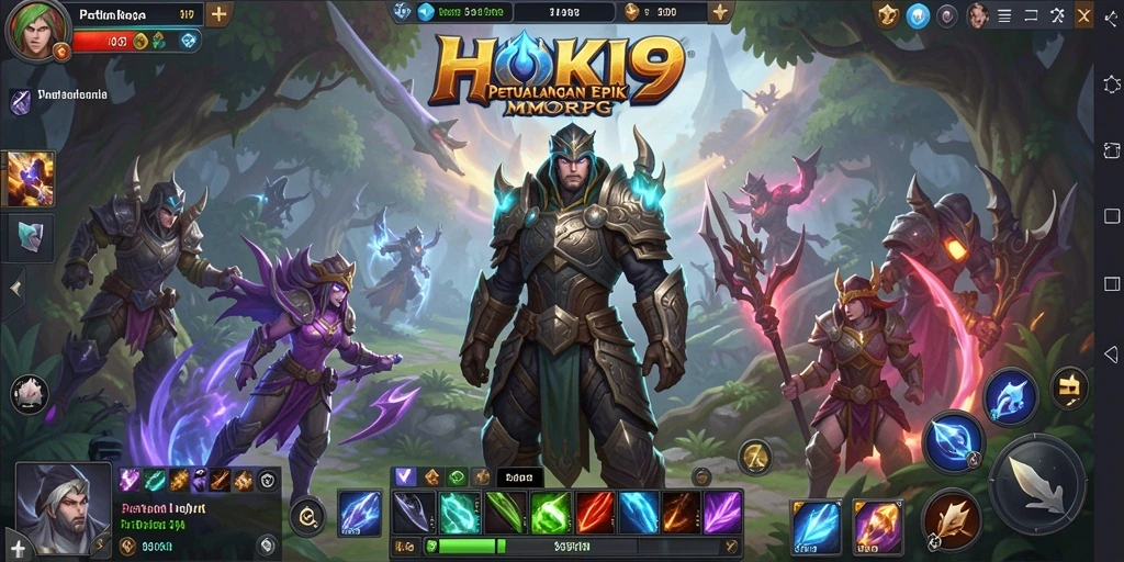 Gameplay HOKI9 menampilkan pertempuran seru dan eksplorasi dunia yang luas.