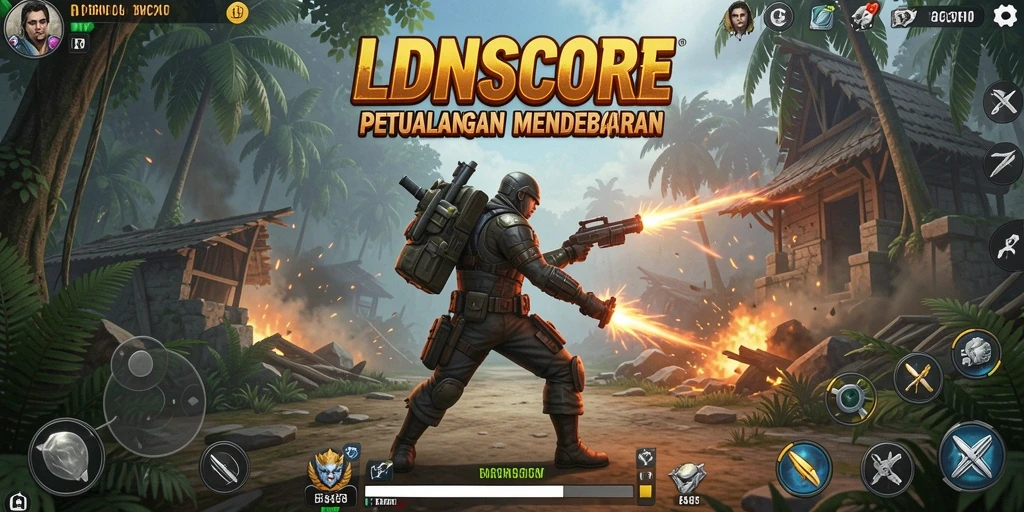 Screenshot LDNSCORE menampilkan aksi seru dalam permainan yang menguji keterampilan strategi.