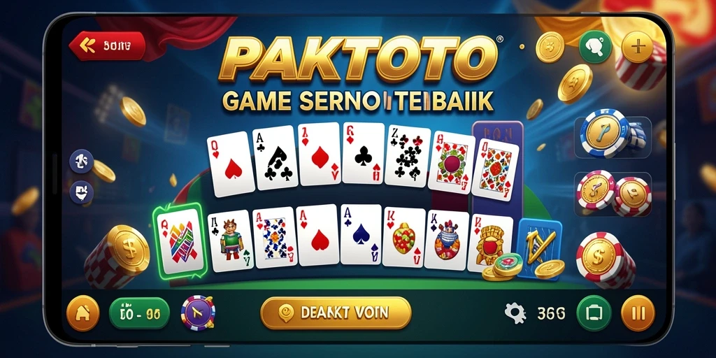 Tampilan gameplay seru PAKTOTO yang penuh aksi Domino.