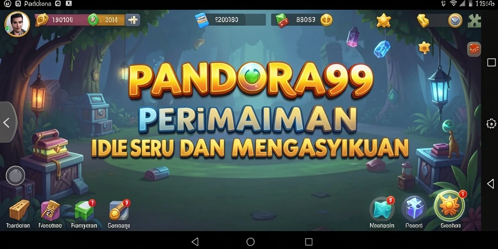 Screenshot gameplay PANDORA99 menampilkan karakter beraksi dalam mode Idle.